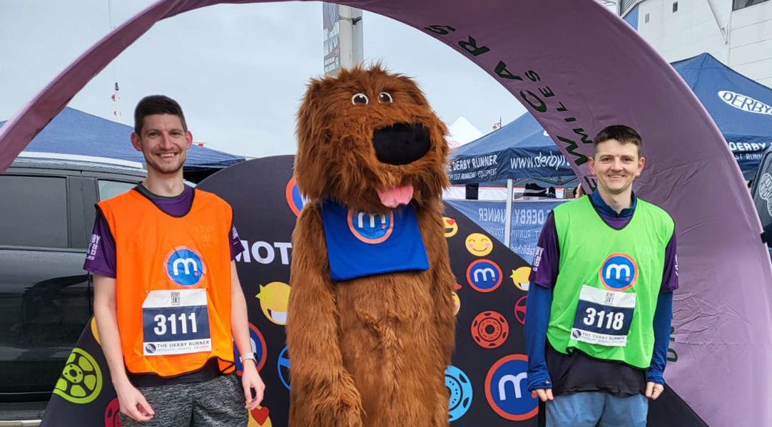 Luke Jackson (left) and Jerry Warren (right) ready to run their first Derby 10K